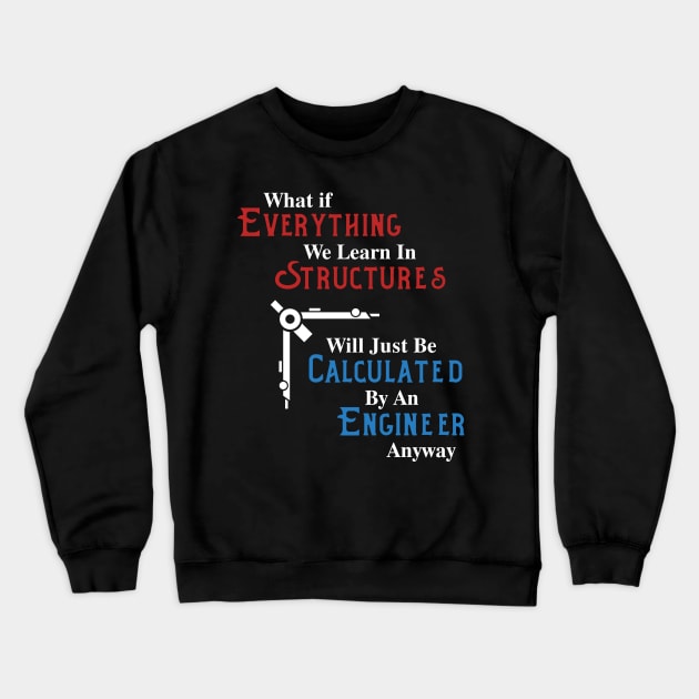 Funny Architecture Student Crewneck Sweatshirt by TriHarder12